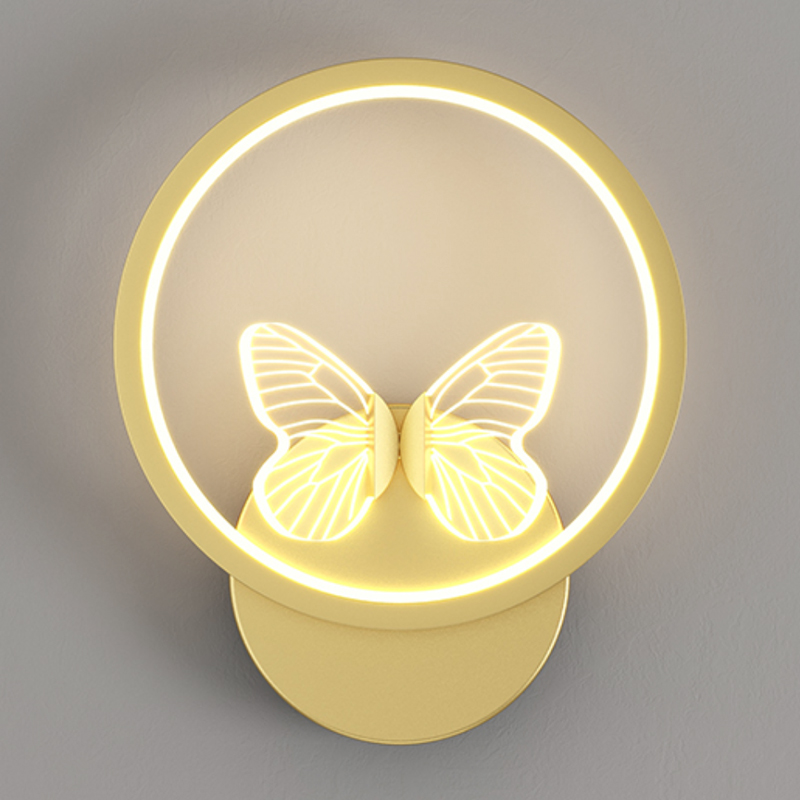  Butterfly Gold Circle Wall Lamp    -- | Loft Concept 