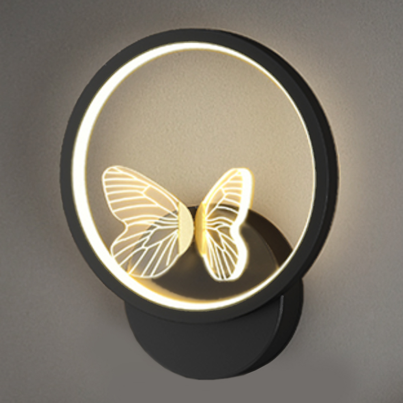 Butterfly Black Circle Wall Lamp    -- | Loft Concept 