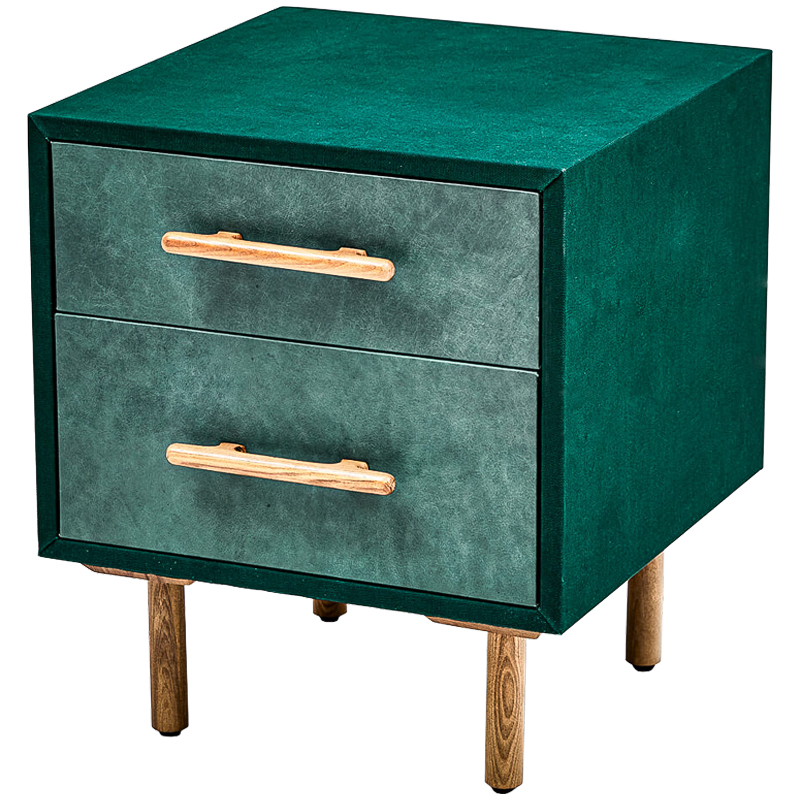 Тумба Smoky Green Nightstand Изумрудный Древесина в Ростове-на-Дону | Loft Concept 