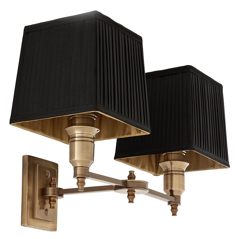  Wall Lamp Lexington Double Brass+Black      -- | Loft Concept 