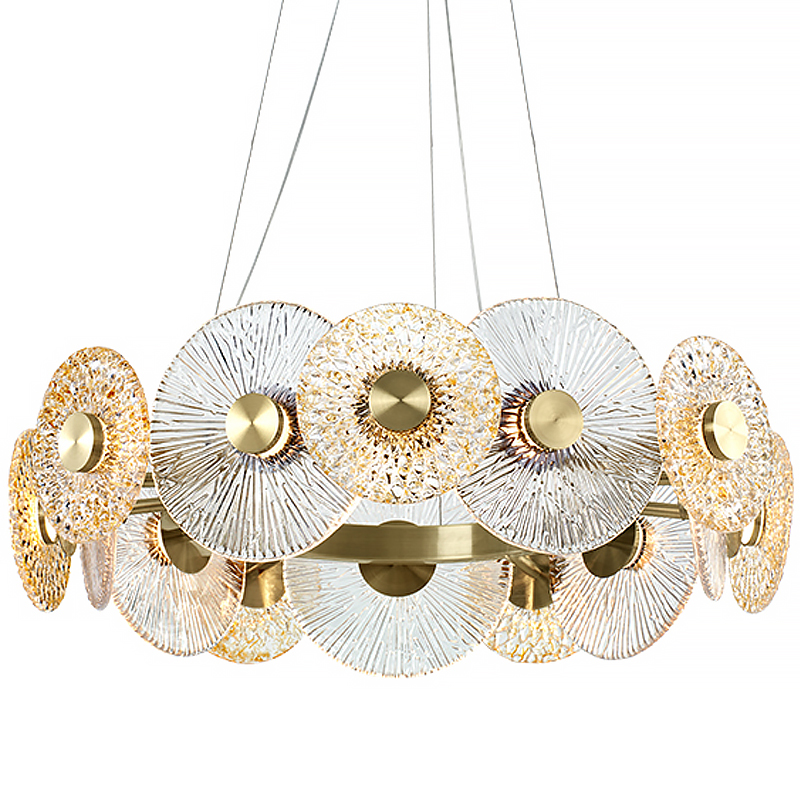  Clear and Amber Discs Chandelier    (Amber)  -- | Loft Concept 