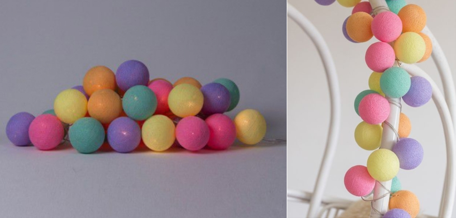 Гирлянда хлопковые фонарики Сotton Ball Ice Cream - Loft-Concept в Ростове-на-Дону
