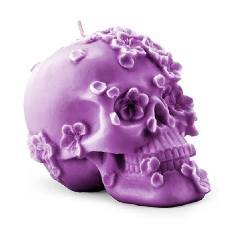  Purple Flowers Skull   -- | Loft Concept 