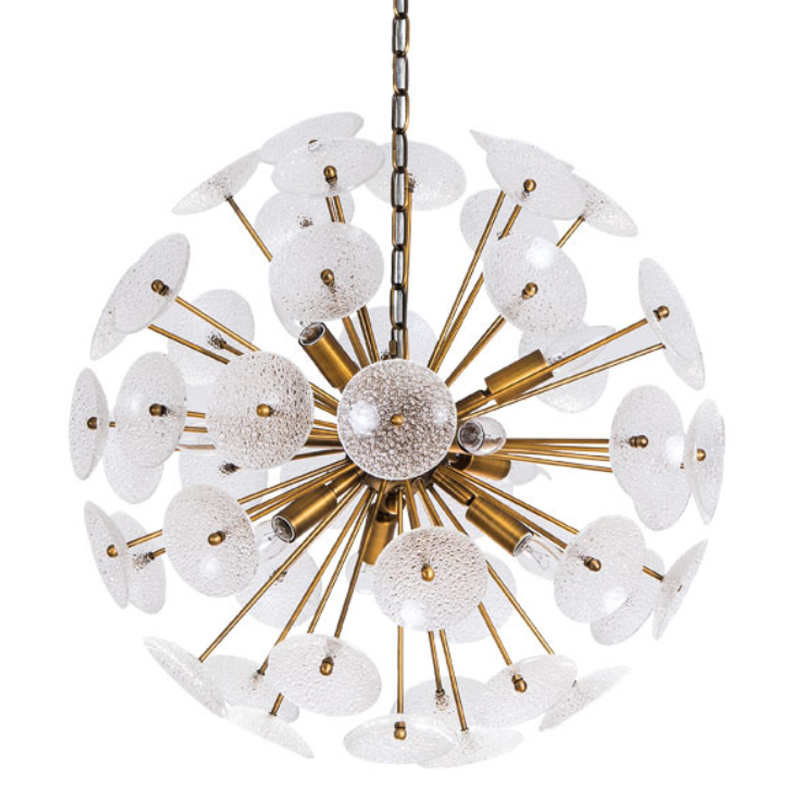 Sputnik Textured Glass White Chandelier    -- | Loft Concept 