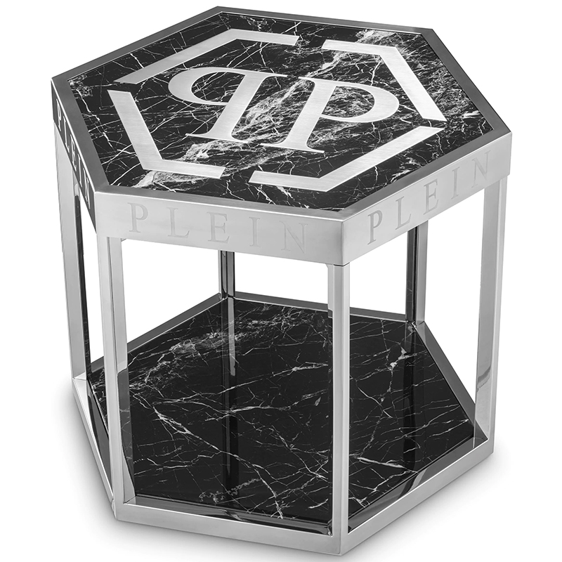  Philipp Plein Side Table Billionaire Chrome    Nero  -- | Loft Concept 
