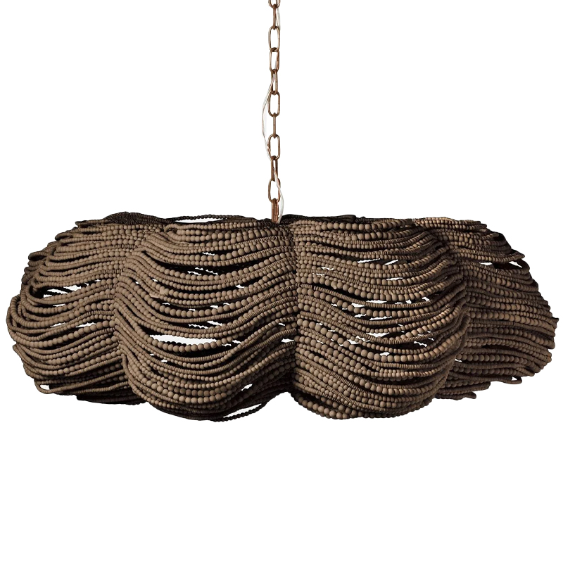          Brown Wooden Beads Chandelier L   -- | Loft Concept 
