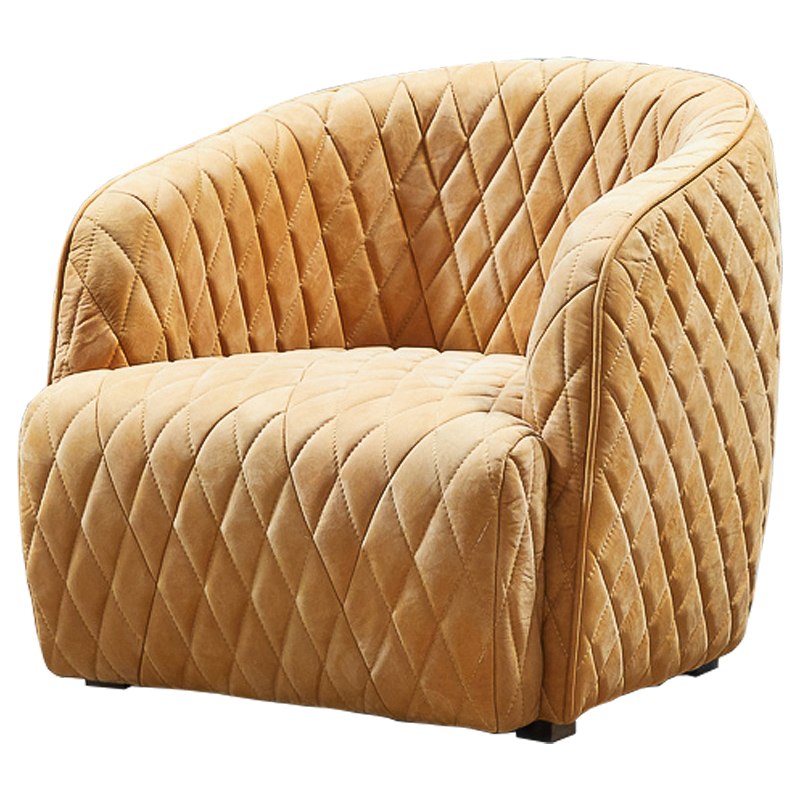 Rhombuses Upholstery Armchair Milk Caramel    -- | Loft Concept 