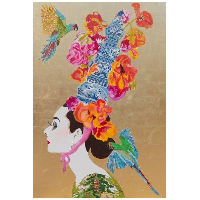  Audrey with Ming Pagoda Headdress and Parrots   -- | Loft Concept 