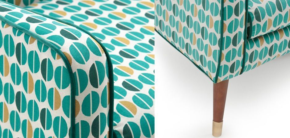 Диван Classic Furniture синий белый желтый - фото №2