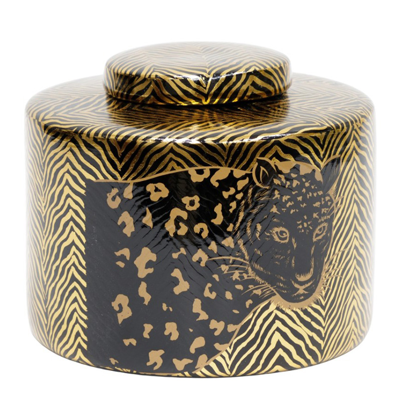  Leopard Vase black and gold 18    -- | Loft Concept 