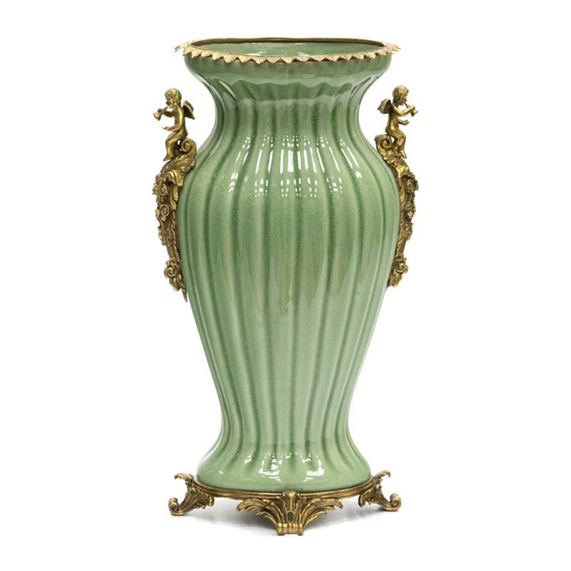  Bronze Angel Vase green    -- | Loft Concept 