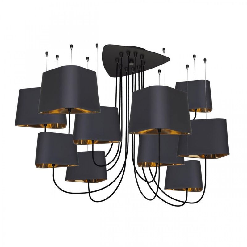 Люстра Designheure Lighting Black Grand Nuage10 плафонов Черный Золотой в Ростове-на-Дону | Loft Concept 