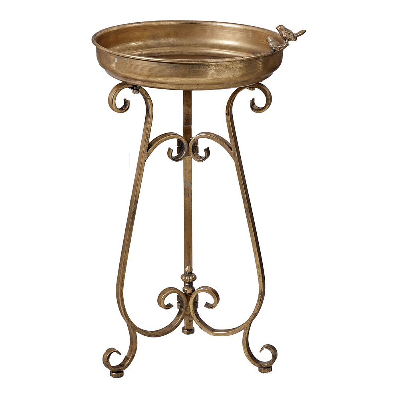 Столик приставной на фигурном подножии Magnificent Century Золотой в Ростове-на-Дону | Loft Concept 