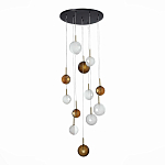 Люстра светодиодная с сферическими стеклянными плафонами Splatter варинант исполнения - 6 | Loft Concept в Ростове-на-Дону