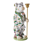 Подсвечник в виде собачки из фарфора с бронзовыми элементами Eden Garden варинант исполнения - 5 | Loft Concept в Ростове-на-Дону