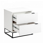 Тумба прикроватная белая с ящиками Strict Lines варинант исполнения - 3 | Loft Concept в Ростове-на-Дону