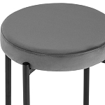 Табурет с мягким круглым сиденьем RIO Grey варинант исполнения - 4 | Loft Concept в Ростове-на-Дону