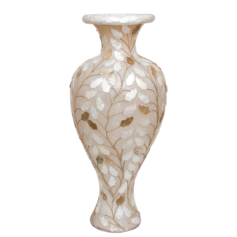 Торшер из перламутра в виде вазы Indonesian Vase Перламутровый в Ростове-на-Дону | Loft Concept 