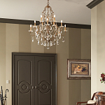 Люстра многоярусная с 12-ю лампами и стеклянными подвесками в классическом стиле Feiss варинант исполнения - 3 | Loft Concept в Ростове-на-Дону