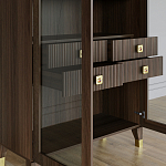 Дизайнерский шкаф витрина Elsa Dreams Walnut с 4-мя ящиками варинант исполнения - 8 | Loft Concept в Ростове-на-Дону