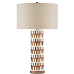 Настольная лампа с узором вдоль колоннообразного основания Brick Surface варинант исполнения - 3 | Loft Concept в Ростове-на-Дону