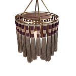 Люстра круглая плетеная с кисточками Walnut Chandelier Tassels Boho Style варинант исполнения - 1 | Loft Concept в Ростове-на-Дону