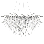 Люстра подвесная с прозрачными стеклянными подвесками в форме капель Диаметр 100 см Droplet Chandelier варинант исполнения - 16 | Loft Concept в Ростове-на-Дону