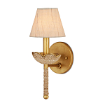 Бра из кованого железа с отделкой плетеной веревкой и сусальным золотом Parisian Style варинант исполнения - 1 | Loft Concept в Ростове-на-Дону