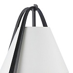 Торшер с черным каркасом и белым тканевым абажуром в форме конуса Stylish Solution варинант исполнения - 2 | Loft Concept в Ростове-на-Дону