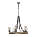 Люстра с цилиндрическим плафонами из толстого волнистого стекла в индустриальном стиле Feiss варинант исполнения - 8 | Loft Concept в Ростове-на-Дону