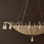 Люстра из деревянных бусин с подвесками в виде капель Wooden Beads варинант исполнения - 2 | Loft Concept в Ростове-на-Дону