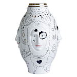 Ваза с декоративными лицами и графическими элементами в виде сердец и символов Faces of Imagination варинант исполнения - 1 | Loft Concept в Ростове-на-Дону