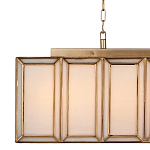 Люстра прямоугольная с каркасом золотого цвета Soft Glow Lamps варинант исполнения - 3 | Loft Concept в Ростове-на-Дону