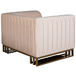 Кресло велюровое бежевое Cubic Silhouette варинант исполнения - 2 | Loft Concept в Ростове-на-Дону