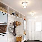 Потолочный светильник для ванных комнат со стеклянным плафоном и одной лампой Hinkley варинант исполнения - 4 | Loft Concept в Ростове-на-Дону