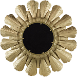 Зеркало круглое настенное в металлической раме Sunny Golden Petals варинант исполнения - 4 | Loft Concept в Ростове-на-Дону