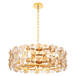 Люстра круглая золотого цвета с круглыми хрустальным элементами Solyria варинант исполнения - 1 | Loft Concept в Ростове-на-Дону