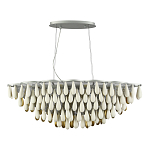 Люстра с подвесками в форме капель на серебристом каркасе Raindrop варинант исполнения - 3 | Loft Concept в Ростове-на-Дону