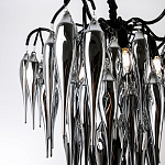 Люстра со стеклянными подвесками дымчатого цвета Ambre Glass Chandelier 70 варинант исполнения - 2 | Loft Concept в Ростове-на-Дону