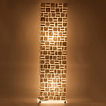 Торшер из перламутра на металлическом каркасе Indonesian Tower варинант исполнения - 4 | Loft Concept в Ростове-на-Дону