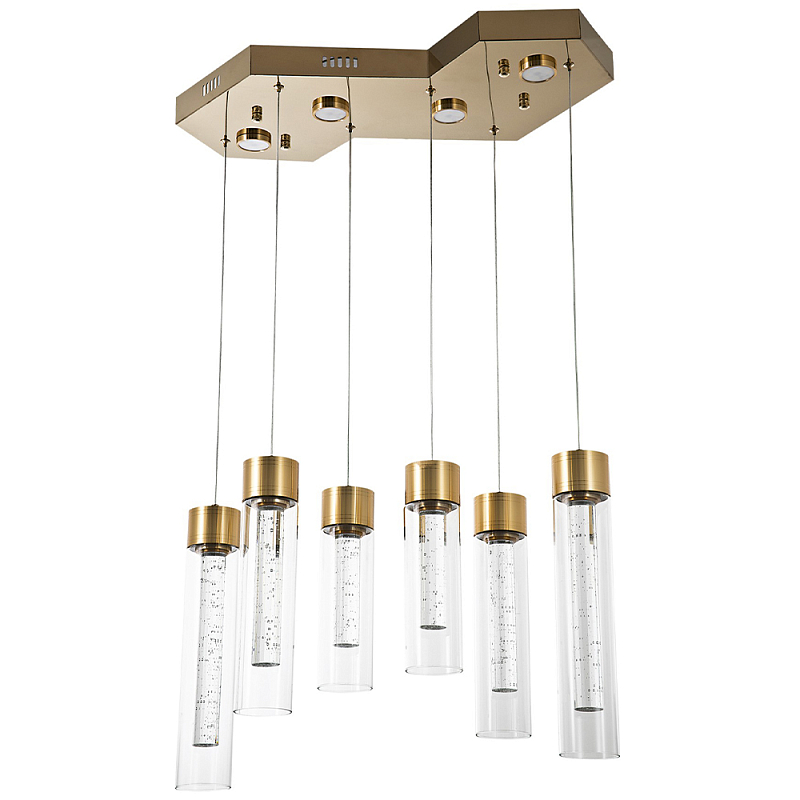  c 6-    Sparkling Bubbles Tube Gold Hanging Lamp     -- | Loft Concept 