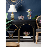 Чаша квадратная из прозрачного стекла с фигурками разноцветных птиц Eden Garden варинант исполнения - 4 | Loft Concept в Ростове-на-Дону