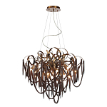 Люстра подвесная с объемной композицией из скрученных лент и металлических цепочек Atlantis Chain варинант исполнения - 2 | Loft Concept в Ростове-на-Дону