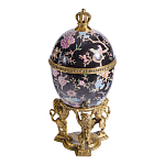 Шкатулка в форме яйца на величественных львах из фарфора с бронзовыми элементами Eden Garden варинант исполнения - 3 | Loft Concept в Ростове-на-Дону