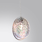 Подвесной светильник с круглым плафоном из рельефного стекла Disc Light варинант исполнения - 3 | Loft Concept в Ростове-на-Дону