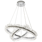 Люстра два кольца с хрустальным декором Rowan Crystal Ring Horizontal Chrome Chandelier варинант исполнения - 2 | Loft Concept в Ростове-на-Дону