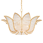 Люстра в форме тюльпана с лепестками из прозрачных стеклянных бусин Hanging Flowers варинант исполнения - 3 | Loft Concept в Ростове-на-Дону