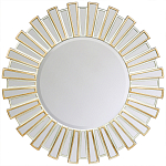 Зеркало круглое с лучами из зеркальных фацетов Silver Facet варинант исполнения - 1 | Loft Concept в Ростове-на-Дону
