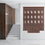 Панно Макраме коричневый цвет  варинант исполнения - 1 | Loft Concept в Ростове-на-Дону