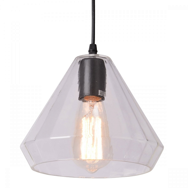   faceted cone clear glass pendant lamp    -- | Loft Concept 